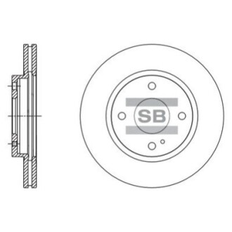 Гальмівний диск передній Hi-Q (SANGSIN) SD5306