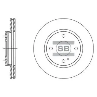 Гальмівний диск передній Hi-Q (SANGSIN) SD5306