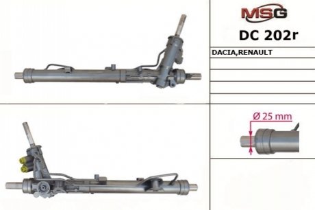 Рульова рейка з ГУР Dacia Duster, Nissan Terrano, Renault Duster MSG DC202R