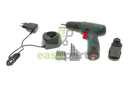 Фото шуруповерт акумуляторний EasyDrill 1200 (12V) з комплектом біт та свердел BOSCH 0 603 9D3 007 Шуруповерт акумуляторний EasyDrill 1200 (12V) з комплектом біт та свердел BOSCH 0 603 9D3 007