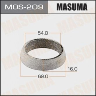 Кільце глушника графітове (54x69x16) MASUMA MOS209 (фото 1)