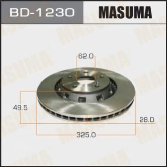 Диск гальмівний (Кратно 2 шт) MASUMA BD1230