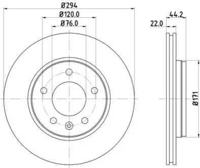 Тормозной диск HELLA 8DD355128031