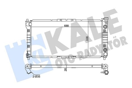 KALE MAZDA радіатор охолодження 626 IV 1.8/2.0,Xedos 6 1.6 91- KALE OTO RADYATOR 342025