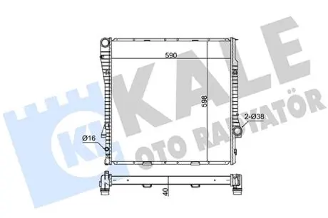KALE BMW радіатор охолодження X5 E53 3.0d/4.4/4.8 KALE OTO RADYATOR 354200