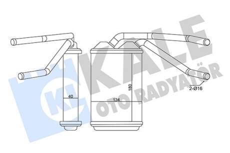 KALE DAEWOO радіатор опалення Nexia, Espero KALE OTO RADYATOR 346320