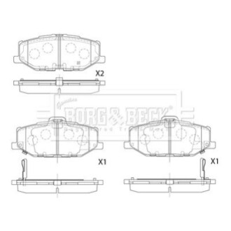 Гальмiвнi колодки дисковi BORG & BECK BBP2879