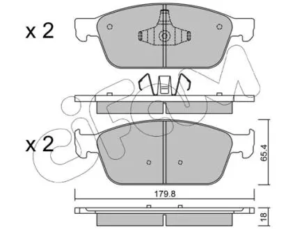Гальмівні колодки пер. Ford Focus III/Kuga II/Connect 1.0-2.0 13- (Ate) CIFAM 822-989-0