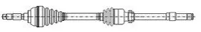 CITROEN Полуось прав. L=951mm 37/25 зуб. C4 I 2.0 HDi 04-11 CIFAM 655-810