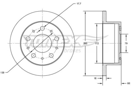 Гальмiвнi диски Citroen Jumper/Fiat Ducato/Peugeot Boxer 06- TOMEX 7138