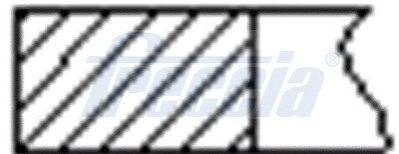 Кольца поршня ø72,4 [1,2 x 1,5 x 2,5] + 0,5 FRECCIA FR10-214750