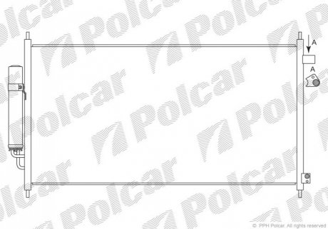 Радіатор кондиціонера Polcar 3857K82K