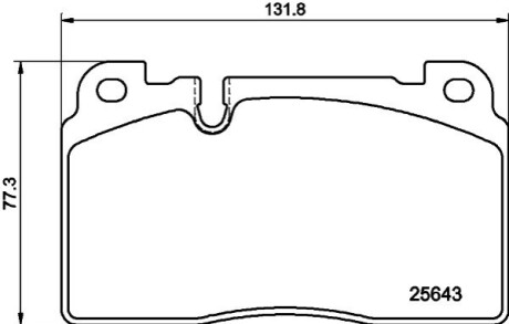 Дискові гальмівні колодки перед. Audi Q5 HELLA 8DB 355 020-241