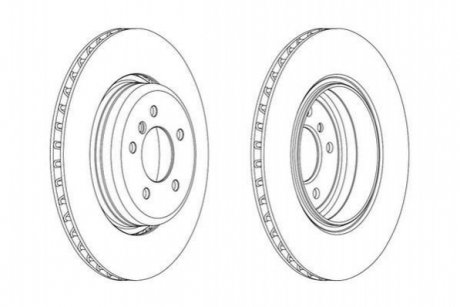 Тормозной диск задний BMW 5-Series, 6-Series Jurid 563069JC (фото 1)