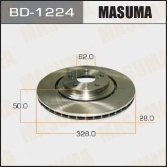 Диск гальмівний (Кратно 2 шт) MASUMA BD1224 (фото 1)