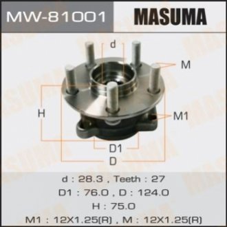 Маточина колеса MASUMA MW81001 (фото 1)