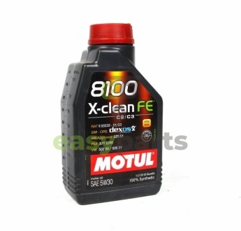 Олива 5W30 X-clean FE 8100 (1L) ((ACEA C2/C3/API SN/CF/MB229.51/9.55535-S1/9.55535-S3/VW 502 00 505) MOTUL 814101