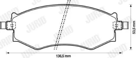 Тормозные колодки передние CHEVROLET AVEO/ NISSAN 200SX, PRAIRIE, PRIMERA Jurid 572339J