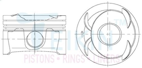 Поршні ремонт +0.50мм (комплект на двигун) VAG 1.4 TSI (Turbo) TEIKIN 48221050
