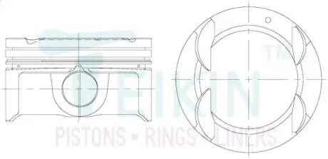 Фото поршні ремонт (+1.00 мм) (к-кт на мотор) Hyundai G4FC-II TEIKIN 51145100 Поршні ремонт (+1.00 мм) (к-кт на мотор) Hyundai G4FC-II TEIKIN 51145100