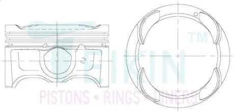 Фото поршні стандарт (к-кт на мотор) 1,25L Picanto, I10, I20 TEIKIN 51156STD Поршні стандарт (к-кт на мотор) 1,25L Picanto, I10, I20 TEIKIN 51156STD