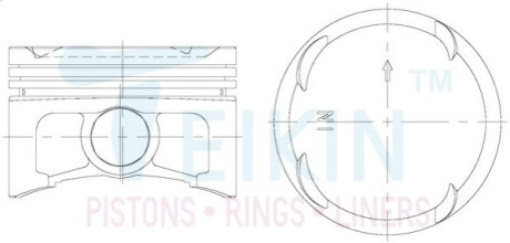 Поршні стандарт (+0.50 мм) (к-кт на мотор) HONDA D16Y7 TEIKIN 38181050