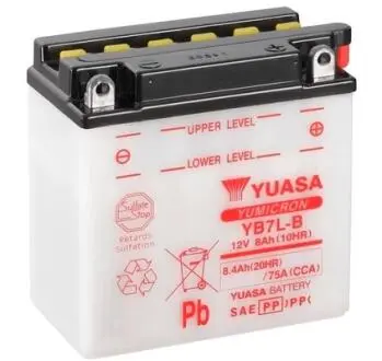 Фото мото 12v 8,4ah yumicron battery (сухозаряджень)) YUASA YB7L-B МОТО 12V 8,4Ah YuMicron Battery (сухозаряджень)) YUASA YB7L-B