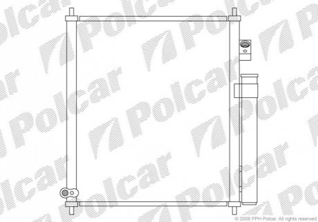 Радиатор кондиционера Polcar 3835K8C1
