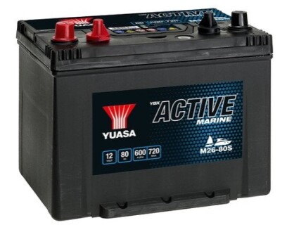 12V 80Ah Marine Battery (1) YUASA M26-80S