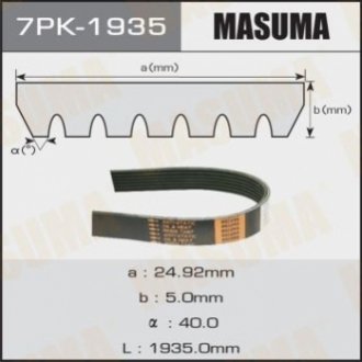 Ремінь поліклиновий MASUMA 7PK1935