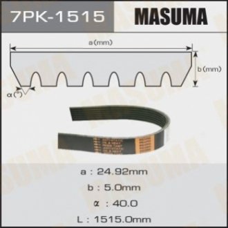 Ремінь поліклиновий MASUMA 7PK1515