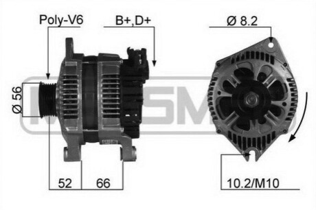 Генератор Citroen C4 Picasso 1.6 THP 155 -13/DS4 1.6 VTi 120 -15 ERA 210069A