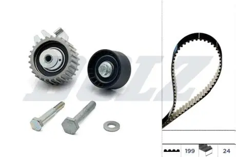 К-т ГРМ (рем.+2шт. ролика) FIAТ Doblo 2.0D Multijet 10-, Ducato 2.0D Multijet 11-, OPEL 1,9-2,0CDTI DOLZ SKD102