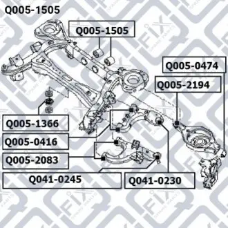 Сайлентблок заднего дифференциала Q-fix Q005-1505