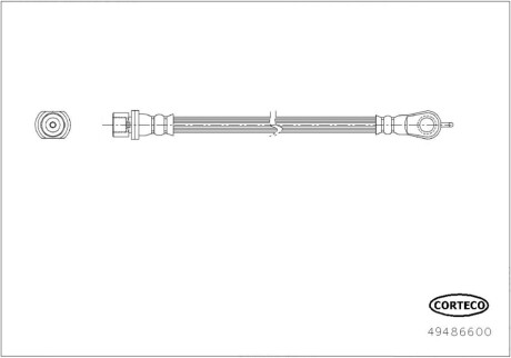 Шланг тормозной CORTECO 49486600