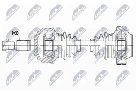 DRIVESHAFT NTY NPW-VW-188