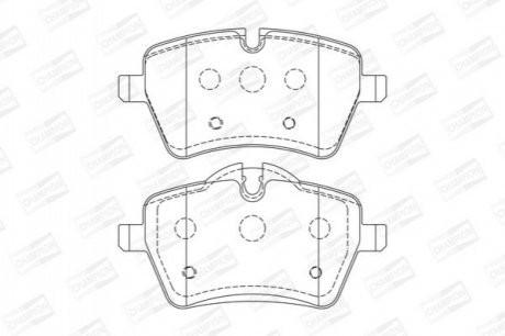 Колодки тормозные дисковые передние MINI MINI (R50, R53) 01-06, MINI (R56) 05-14 CHAMPION 573234CH