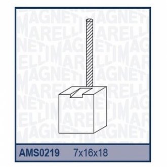 Ремкомплект (щітки) стартера BMW - 3.16, 3.15, 3.20, VOLVO 240, ALFA ROMEO, WV PASSAT, PORSCHE 911, 924, FORD FIESTA, [940113390219] MAGNETI MARELLI AMS0219 (фото 1)
