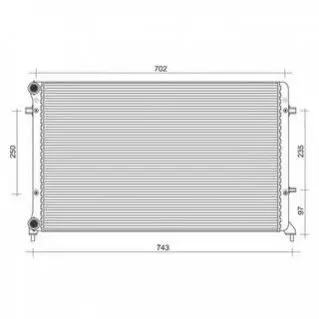 VW радіатор охолодження Audi A3,Caddy III,IV,Golf,Passat,Touran,Skoda Octavia MAGNETI MARELLI 350213853000