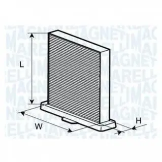 Фильтр салона CITROEN C1 1.0 05-06-01 - CITROEN C1 1.4 HDI 05-06-01 - MAGNETI MARELLI 350203062040