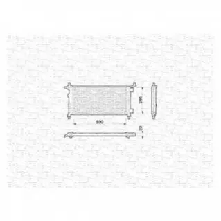 Радиатор OPEL CORSA B 1,0 12V-1,2 16V 96 [350213776000] MAGNETI MARELLI BM776