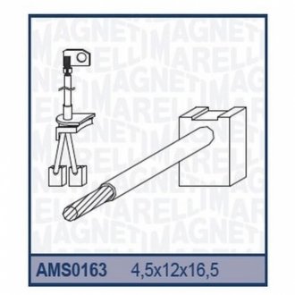 Ремкомплект (щітки) стартера MITSUBISHI [940113190163] MAGNETI MARELLI AMS0163