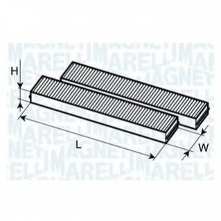 VW Фильтр салона (2шт.) AUDI A6 MAGNETI MARELLI 350203062610