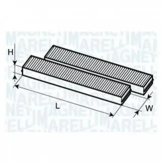 Фото vw фильтр салона (2шт.) audi a6 MAGNETI MARELLI BCF261 VW Фильтр салона (2шт.) AUDI A6 MAGNETI MARELLI BCF261