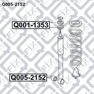 Arm bushing rear shock absorber Q-fix Q005-2152
