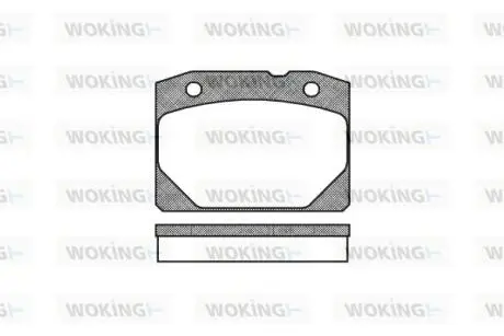 Гальмівні колодки пер. VAZ 2101-07 WOKING P180300