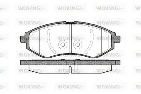 Гальмівні колодки пер. Aveo/Kalos (03-21) WOKING P886300