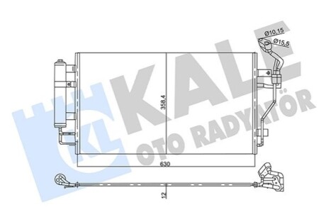 KALE NISSAN радіатор кондиціонера з осушувачем LEAF Electric 10-, NV200 / EVALIA автобус e-NV KALE OTO RADYATOR 358745