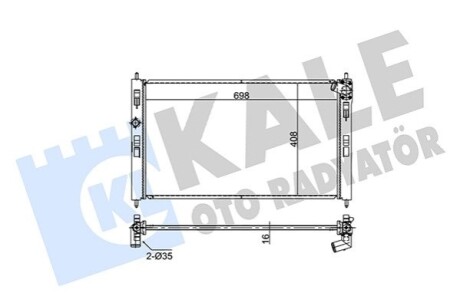 KALE MITSUBISHI радіатор охолодження ASX,Lancer VIII,Citroen C4 Aircross,Peugeot 4008, KALE OTO RADYATOR 354295