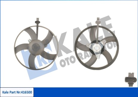 KALE VW вентилятор радіатора Polo,Skoda Fabia I,II,III,Rapid,Roomster 1.0/1.6 KALE OTO RADYATOR 416500